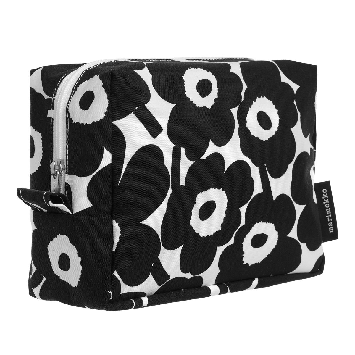 Marimekko Unikko White / Black Vilja Cosmetic Bag Marimekko Cosmetic