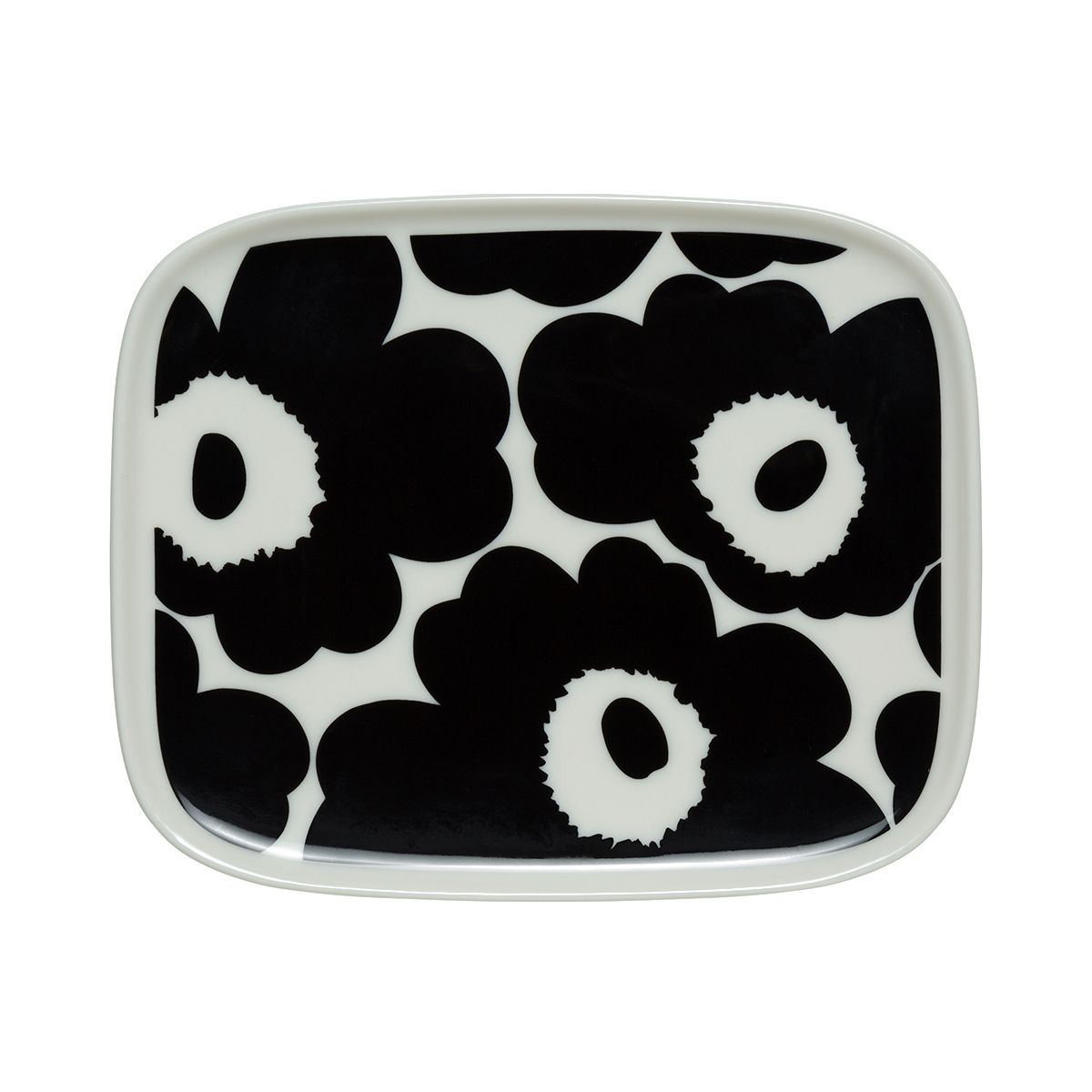 Marimekko Unikko White / Black Small Plate Marimekko Unikko Dinnerware