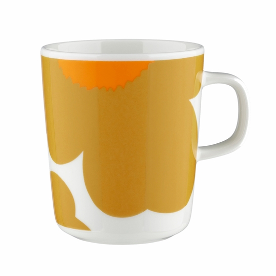 Marimekko Unikko White / Caramel / Orange Mug