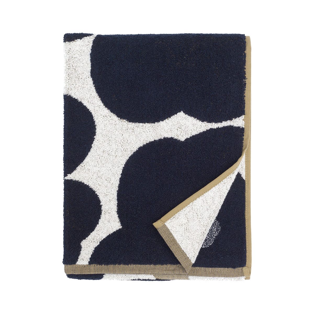 Marimekko Unikko White / Dark Blue / Gold Hand Towel Marimekko Unikko