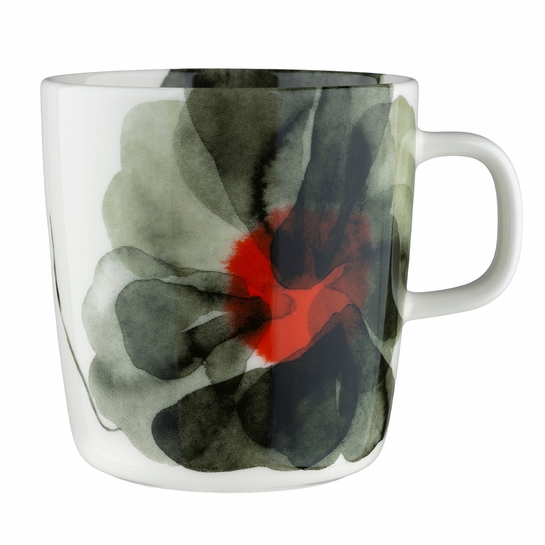 Marimekko Valssi Forest Green / Red Large Mug