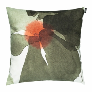 Marimekko Valssi Forest Green / Red Throw Pillow