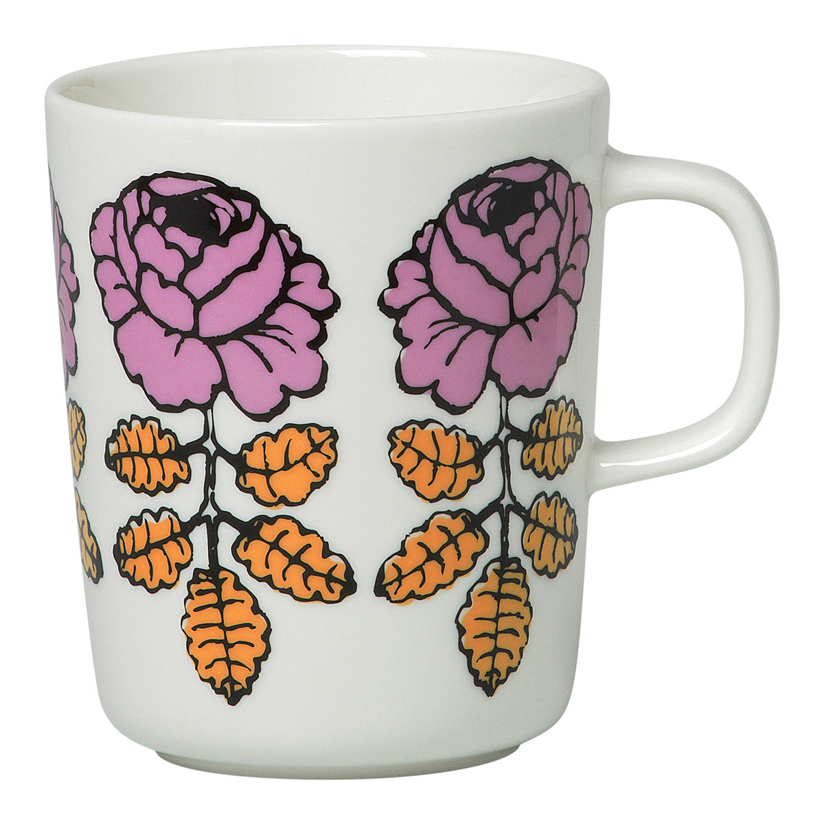Marimekko Vihkiruusu Fuchsia / Ochre Mug Marimekko Mugs & Cups