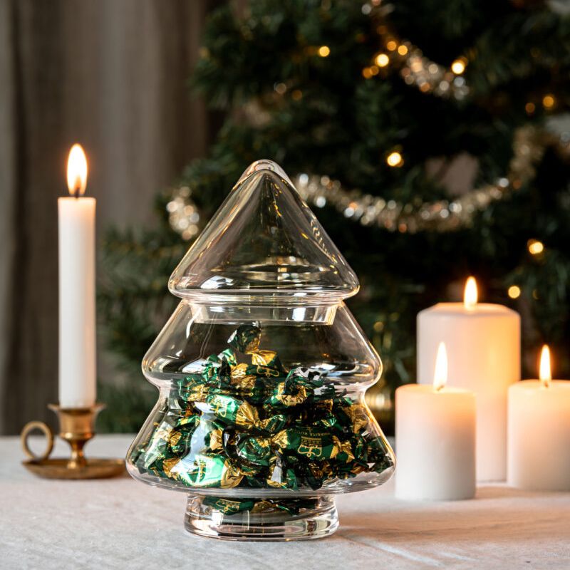 Muurla Glass Christmas Tree Small Jar Muurla