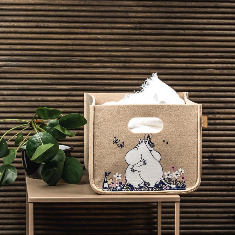 Muurla Moomin Hug Tan / Dark Blue Storage Basket Storage & Organization