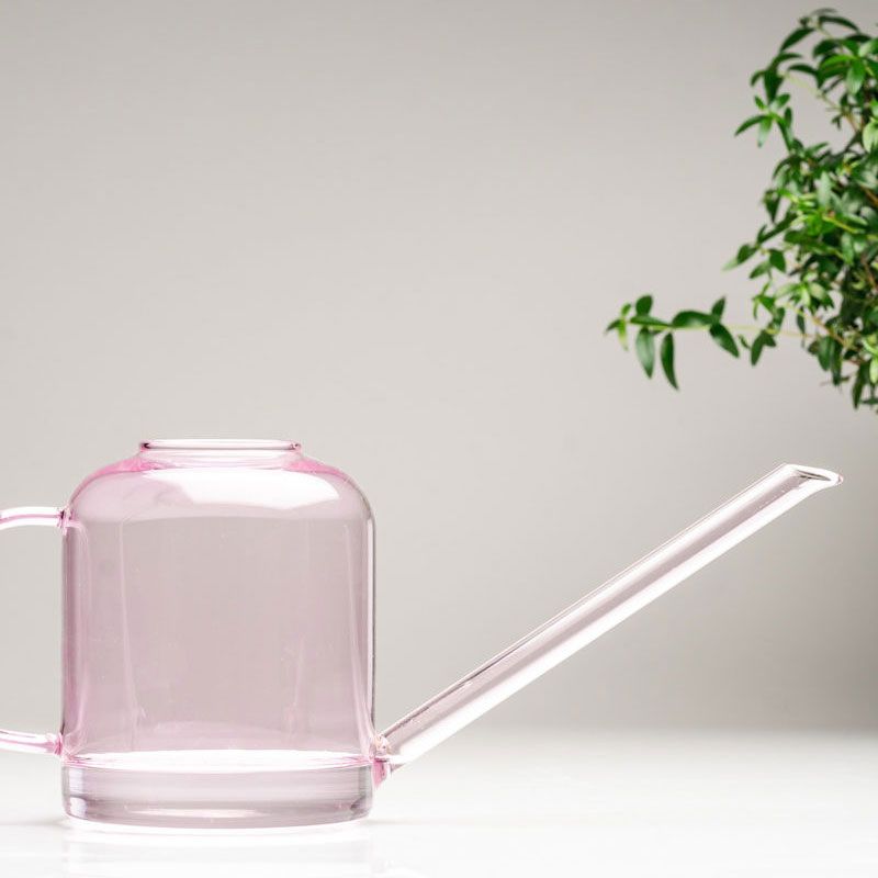 Muurla Pink Glass Watering Can Muurla