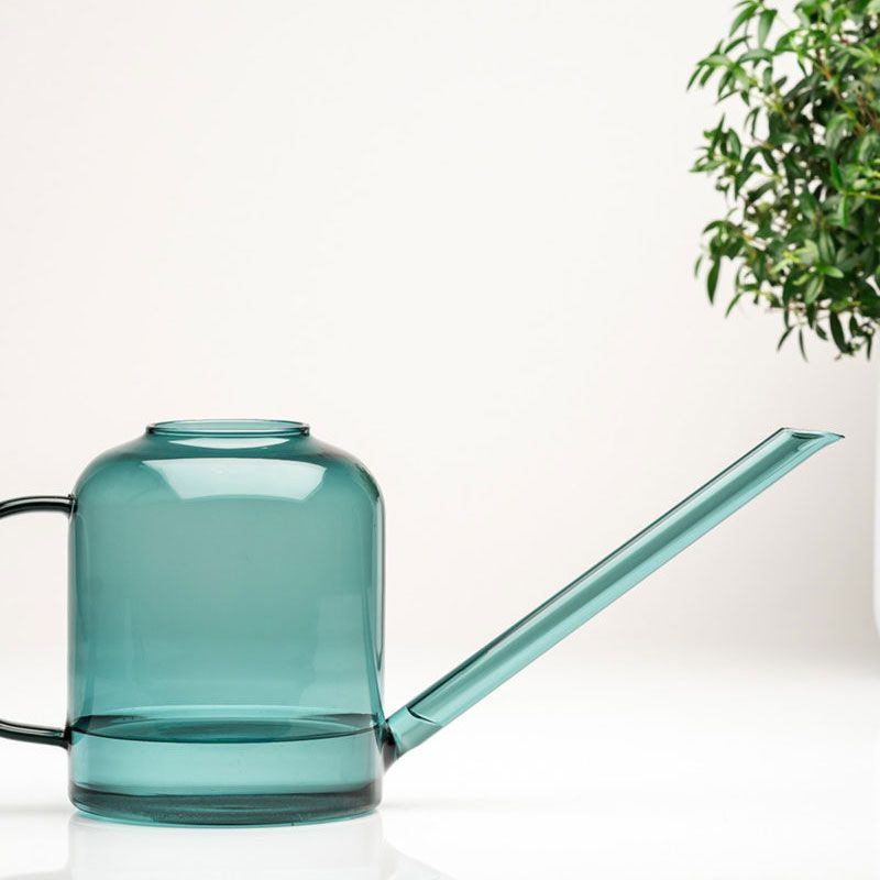 Muurla Teal Glass Watering Can Muurla