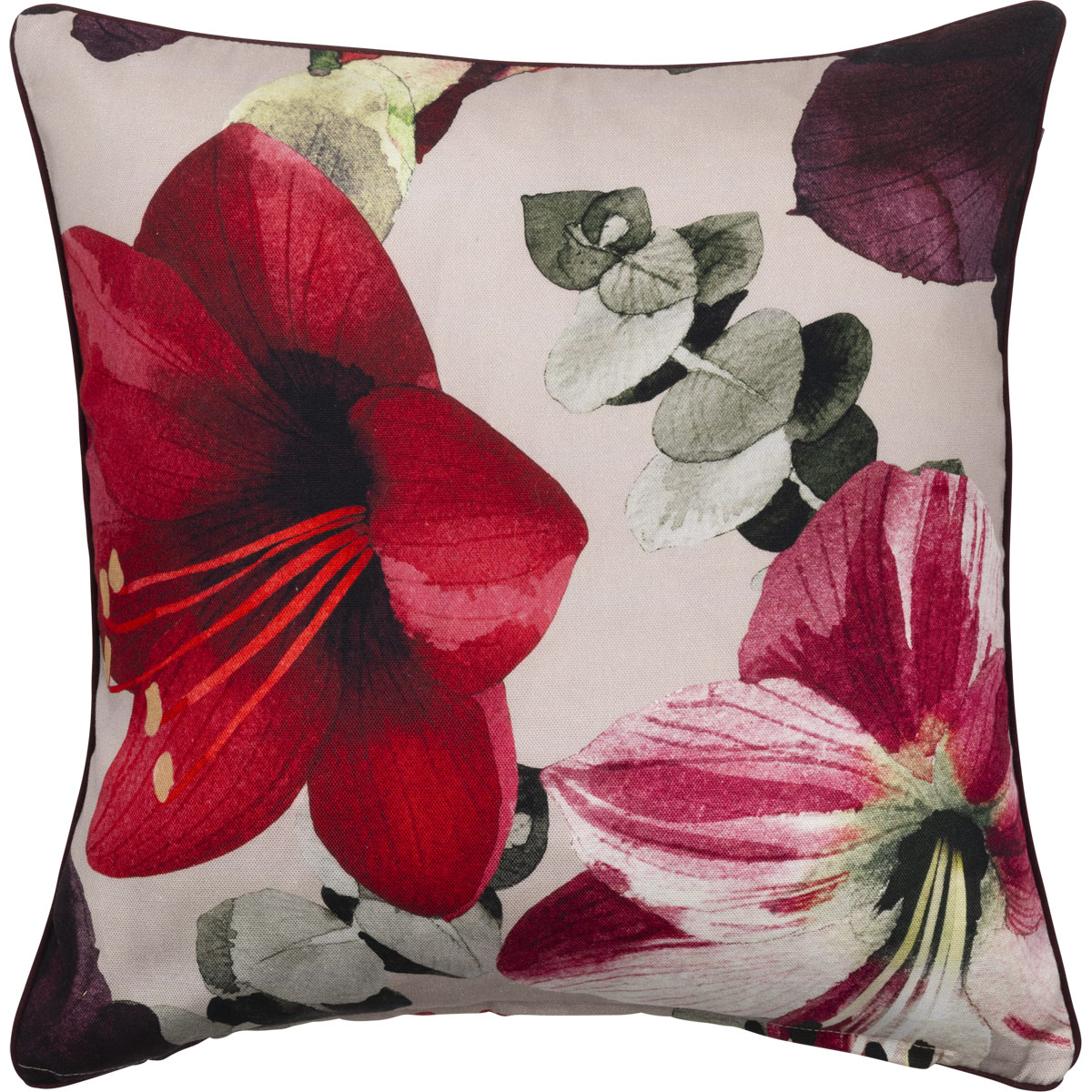 Pentik Amaryllis Red Throw Pillow Pentik Throw Pillows, Blankets, & Rugs