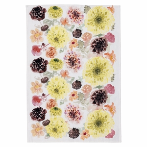 Pentik Daalia White / Green / Multi Tea Towel