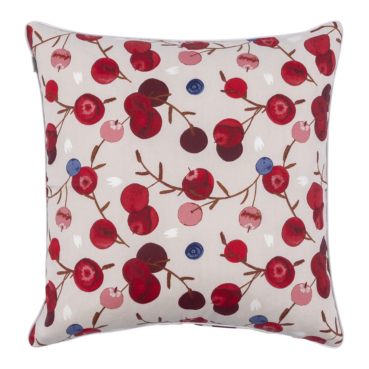 Pentik Karpalo Beige / Red / Blue Throw Pillow Pentik Throw Pillows