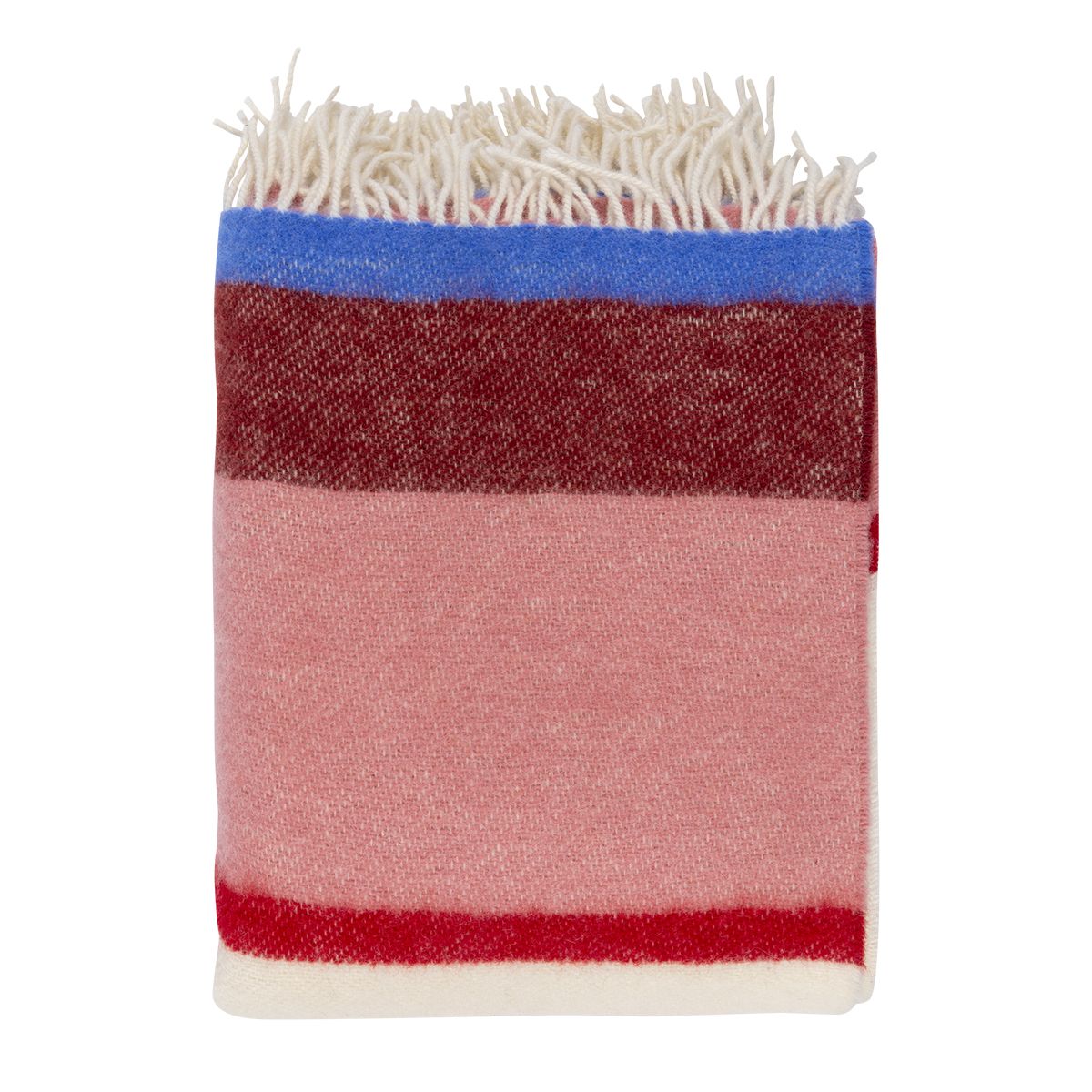 Pentik Lastu Burgundy / Pink / Blue Wool Blanket Pentik Throw Pillows