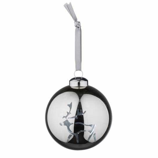 Pentik Saaga Silver Glass Ball Ornament