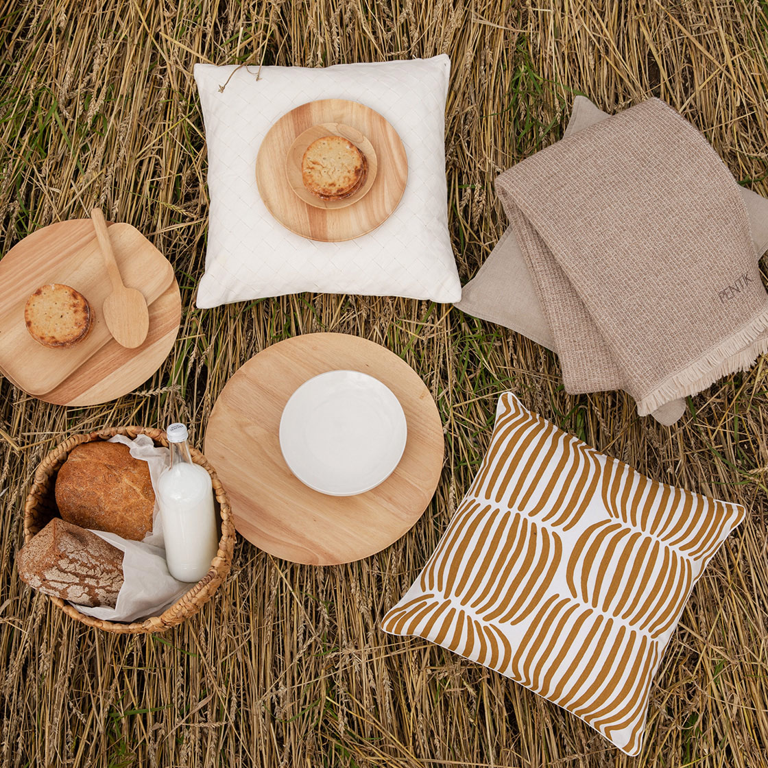 Pentik Vilja Brown Throw Pillow Pentik Throw Pillows, Blankets, & Rugs