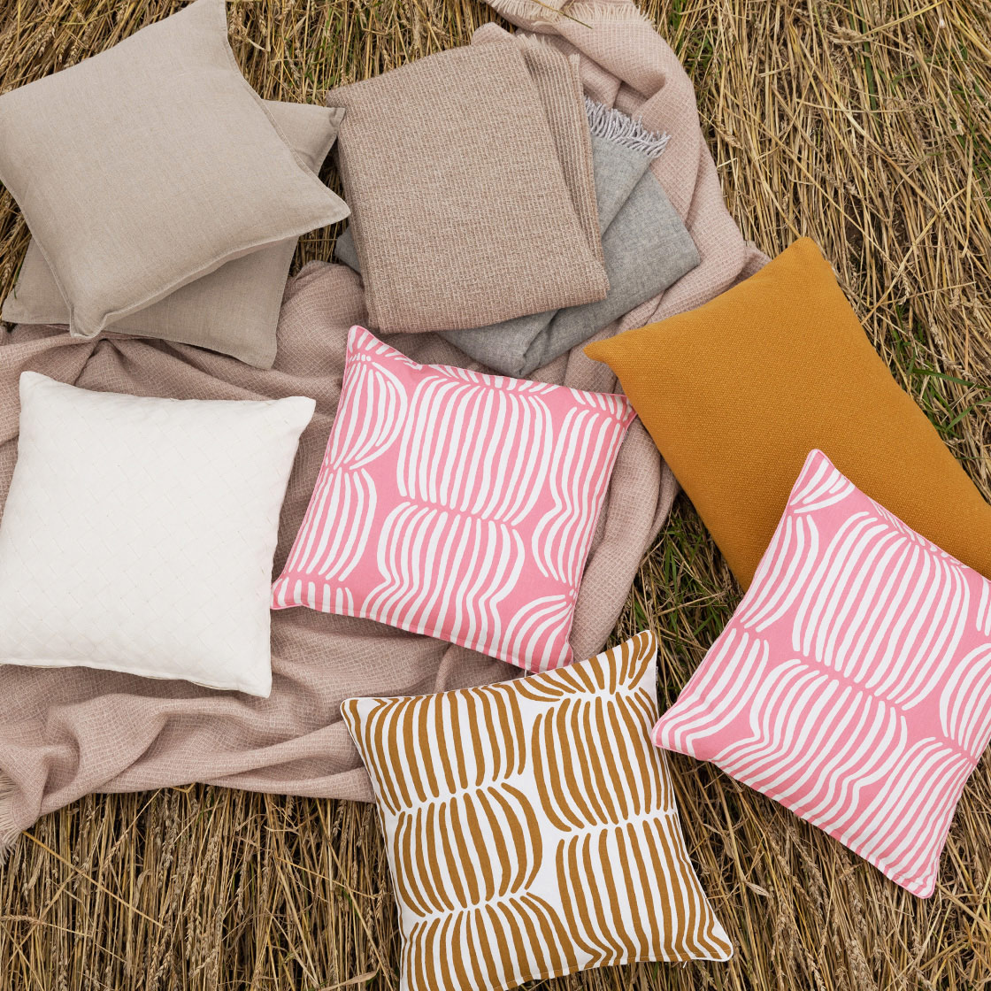 Pentik Vilja Brown Throw Pillow Pentik Throw Pillows, Blankets, & Rugs