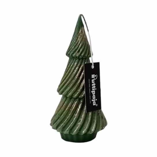 Puttipaja Metallic Green Tree Candle