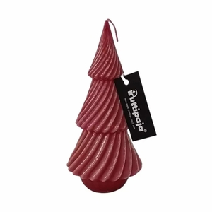 Puttipaja Metallic Wine Red Tree Candle