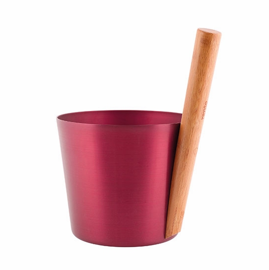 Rento Lingonberry Aluminum & Bamboo Sauna Bucket Rento Aluminum Sauna