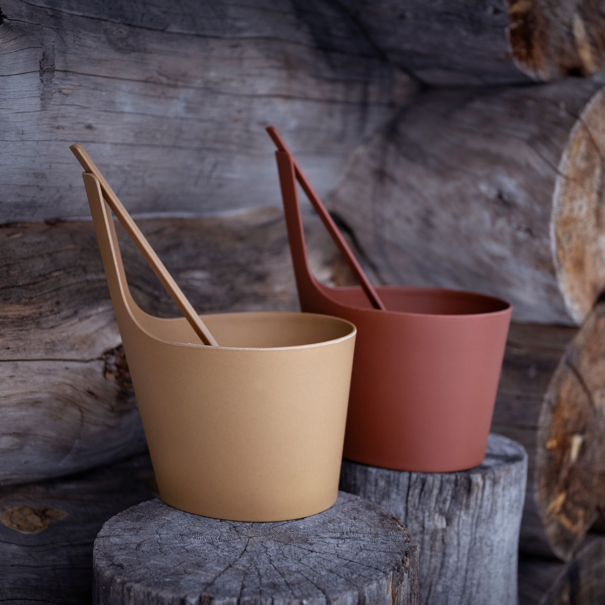 Rento Pisara Amber Sauna Bucket & Ladle Gift Set Rento Pisara Sauna