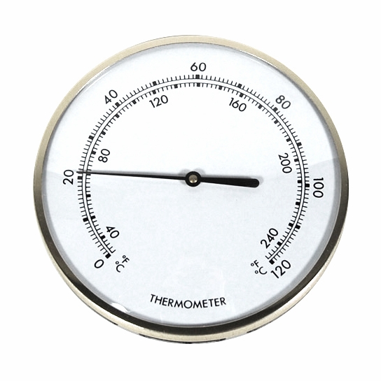 Sauna Thermometer 5" Chrome Sauna Thermometers & Hygrometers