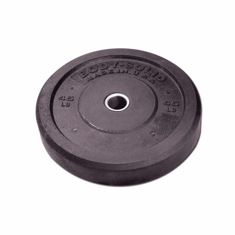 Body Solid 260lb Premium Bumper Plate Set W/Rack