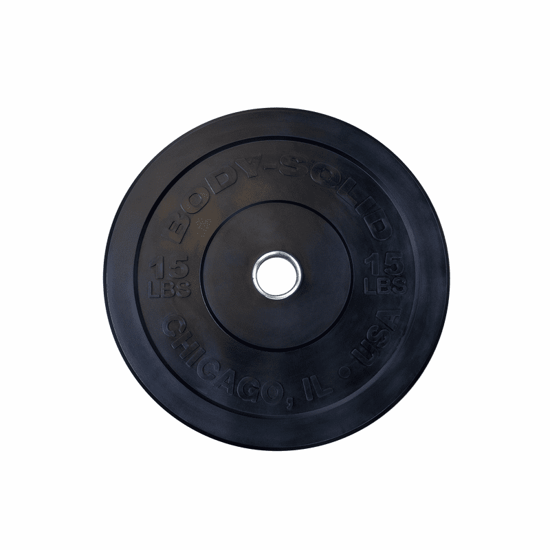 Body Solid 260lb Rubber Bumper Plate Set