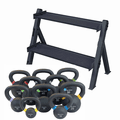 Body Solid 5-50lb Kettlebell Set W/Rack