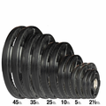 Body Solid Rubber Olympic Weight Plate Set - 255lbs