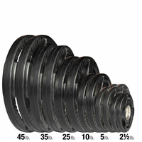 Body Solid Rubber Olympic Weight Plate Set - 255lbs