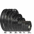 Body Solid Rubber Olympic Weight Plate Set - 355lbs