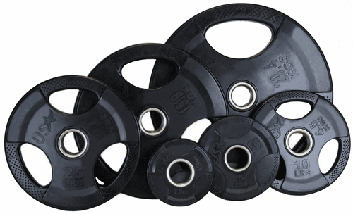 Economy Rubber Encased Olympic Weight Set - 255lbs