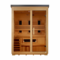  Golden Designs GDI-8023-01 inchCarinthia inch 3 Person Hybrid Full Spectrum IR or Traditional Stove Flat Roof Outdoor Sauna Gallery Image 1