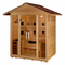Golden Designs GDI-8125-01  inchGargellen inch 5 Person Hybrid Full Spectrum IR / Traditional Stove Outdoor Sauna  Gallery Image 3