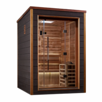 Golden Designs GDI-8202-01  inchNarvik inch 2 Person Indoor - Outdoor Traditional Sauna $11,999.00