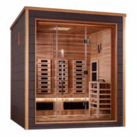 Golden Designs GDI-8223-01  inchVisby inch 3 Person Indoor-Outdoor Hybrid Full Spectrum Sauna  $16,999.00