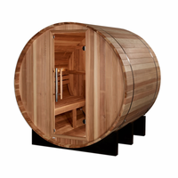 Golden Designs GDI-B002-01  inchSt. Moritz inch 2 Person Traditional Barrel Outdoor Sauna $5,599.00