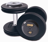 Troy Pro Style Dumbbell Sets Black W/Black End Caps product image