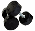 Troy Rubber Encased 12 Sided Dumbbells 5-50lb Set