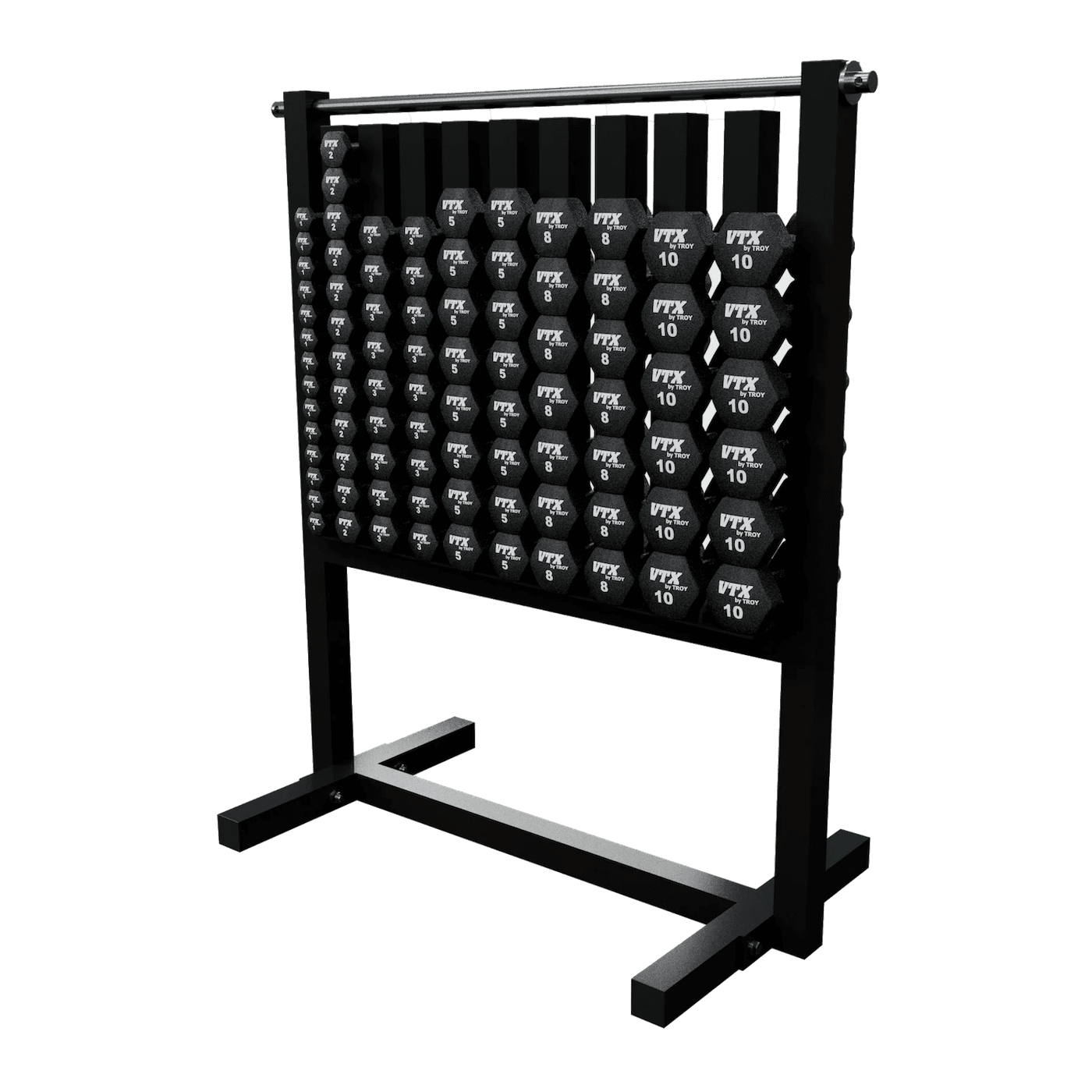 Troy VTX Aerobic Neoprene Dumbbell Set W/ Rack