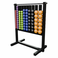 VTX Aerobic Vinyl Dumbbell Set W/Rack