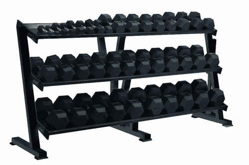 York 3 Tier Shelf Dumbbell Rack
