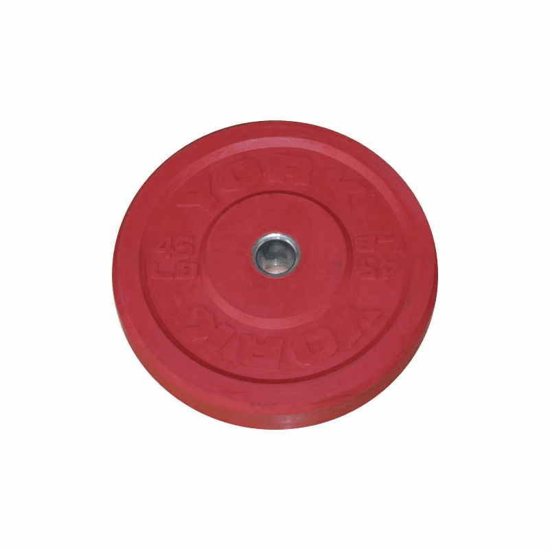 York 45lb Red Bumper Plate Pair