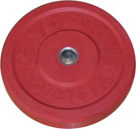 York 45lb Red Bumper Plate - Pair