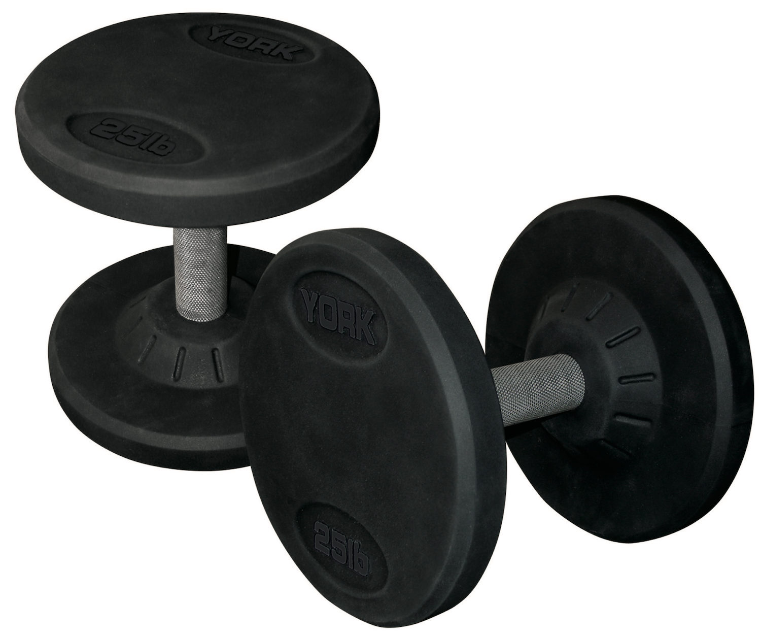 York Rubber Coated Pro Style Dumbbells (130LB To 150LB) Set