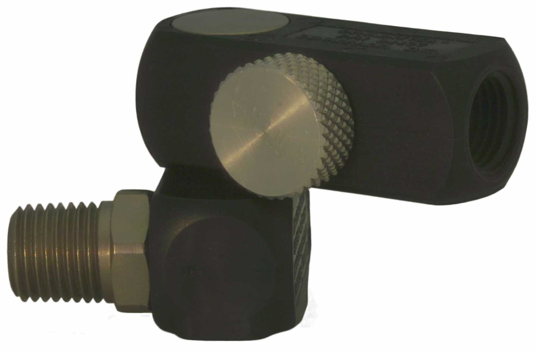 Air Line Swivel Connectors Dual Pivot Swivel with Flow Control