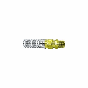 Brass Air Brake Hose Fitting:<BR>Hose Connector Assembly With Spring Guard