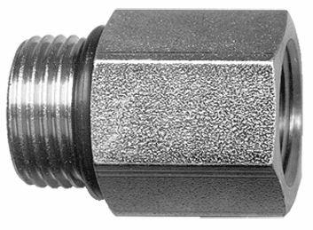 Steel O-Ring Boss Adapters (ORB): Male O-Ring to Female Pipe