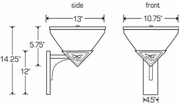 0249 Ultralights Lighting Novus Wall Sconce for Wet Location