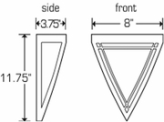 0254 Ultralights Lighting Novus Geometric Wall Sconce