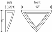 0256 Ultralights Lighting 12-Inch Novus Geometric Wall Sconce