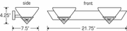 0257 Ultralights Lighting Novus Bath Bar